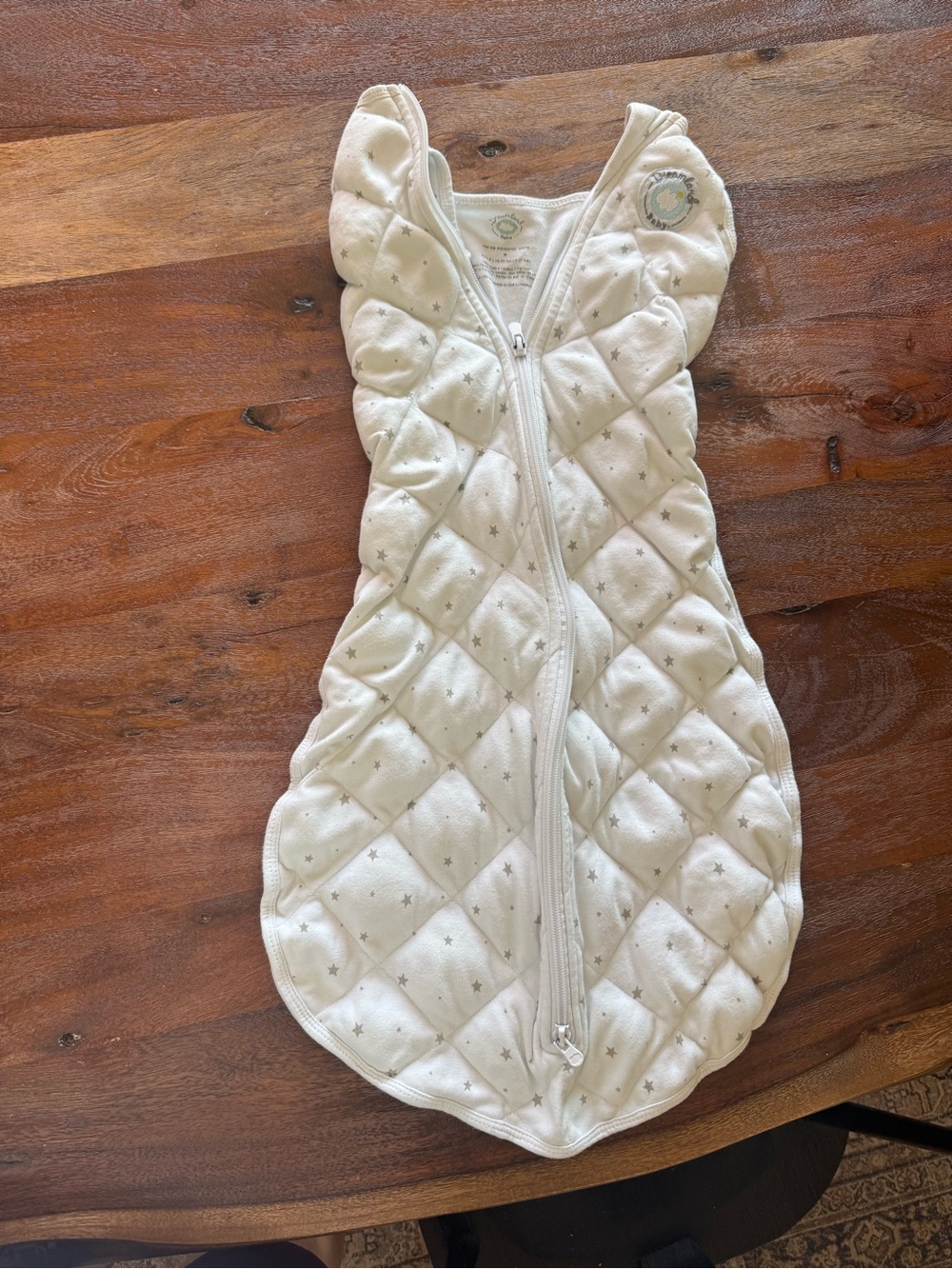Dreamland Quilted Weighted White Baby Sleep Sack 6-12 months